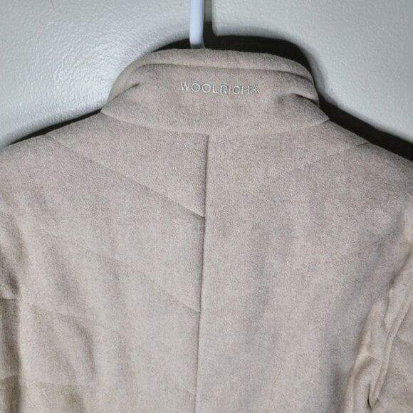 Woolrich Jacket Womens Small Quilted Full Zip Pockets Vanilla Heather 15601 - Picture 4 of 11